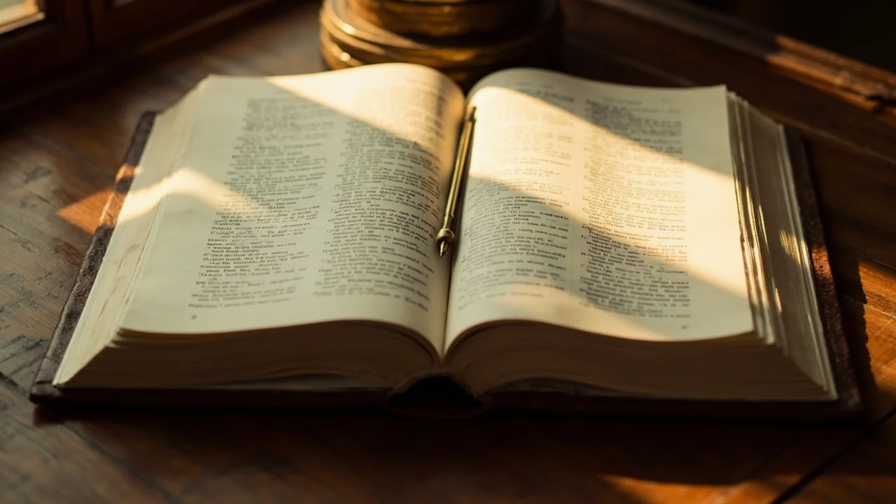 Open jurisprudence ledger showing legality notes